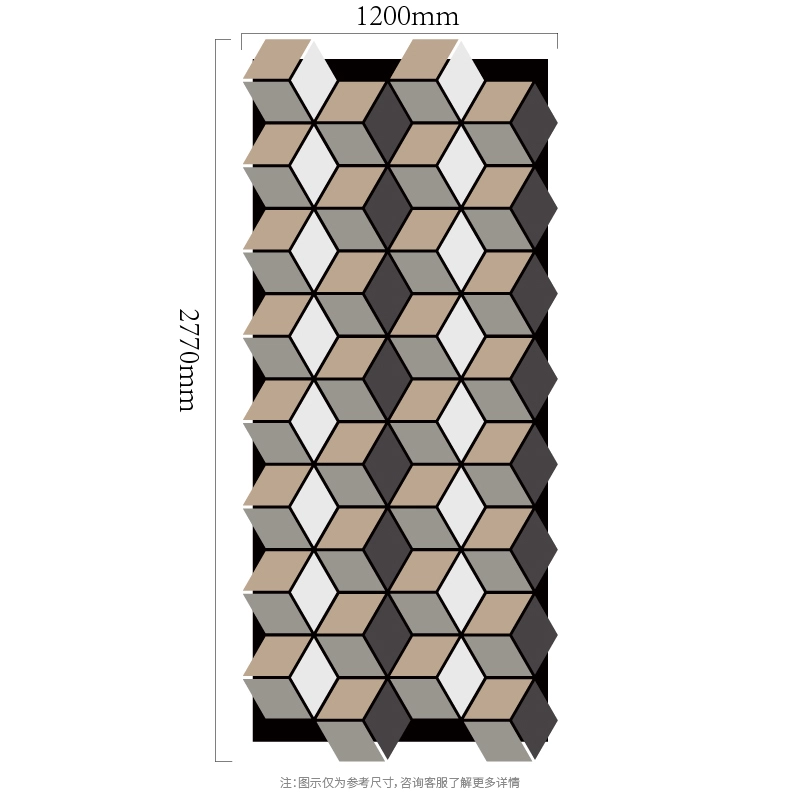3D Cube Column Modulární MDF-on-PET akustický nástěnný panel