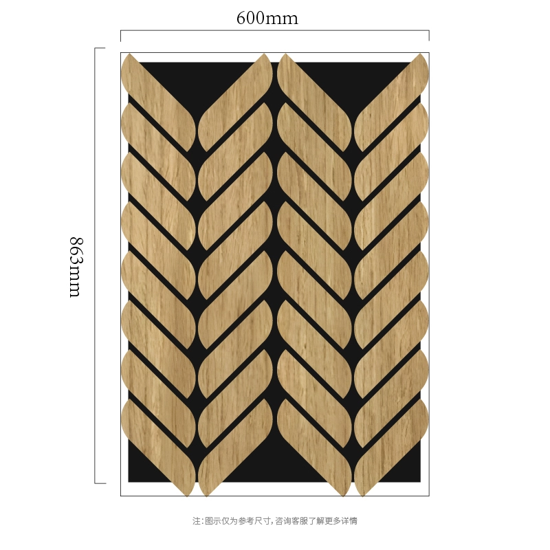 Akustický nástěnný panel Chevron Leaf Mosaic MDF-on-PET
