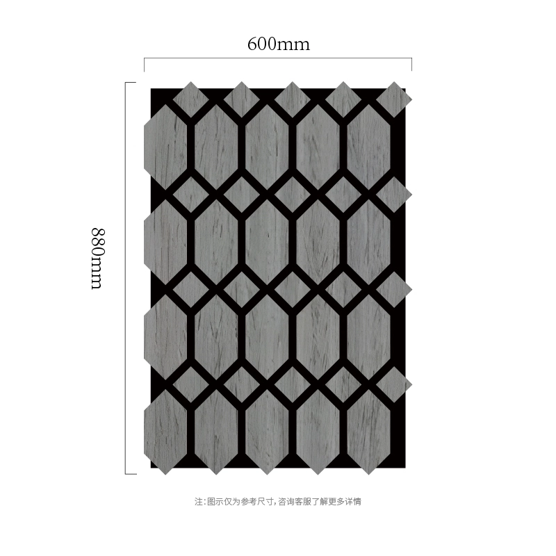Akustický stěnový panel MDF-on-PET s šestihrannou mřížkou