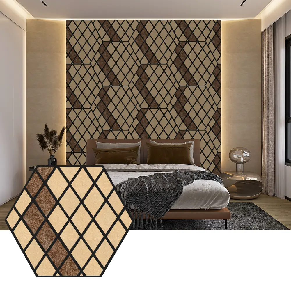 Akustické panely Hexagon PET pro moderní design stěn