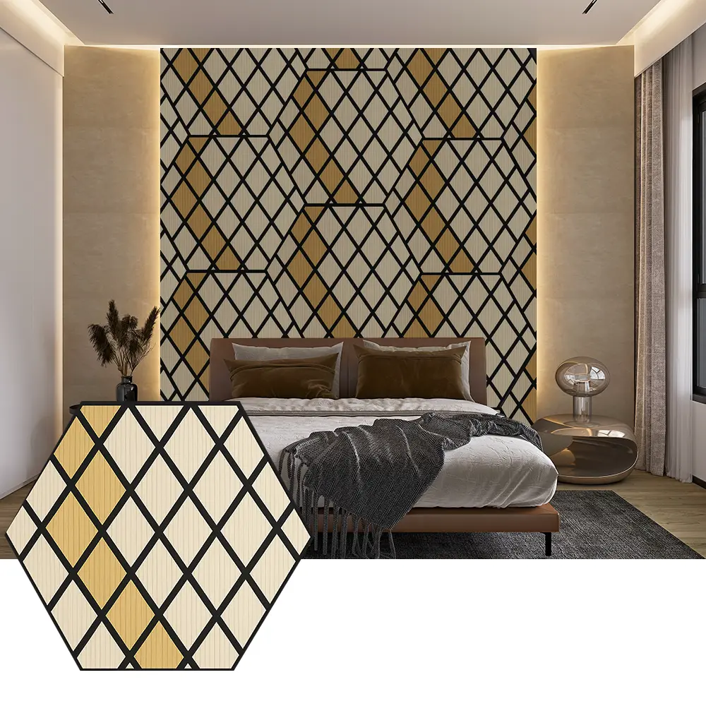 Akustické panely Hexagon PET pro moderní design stěn