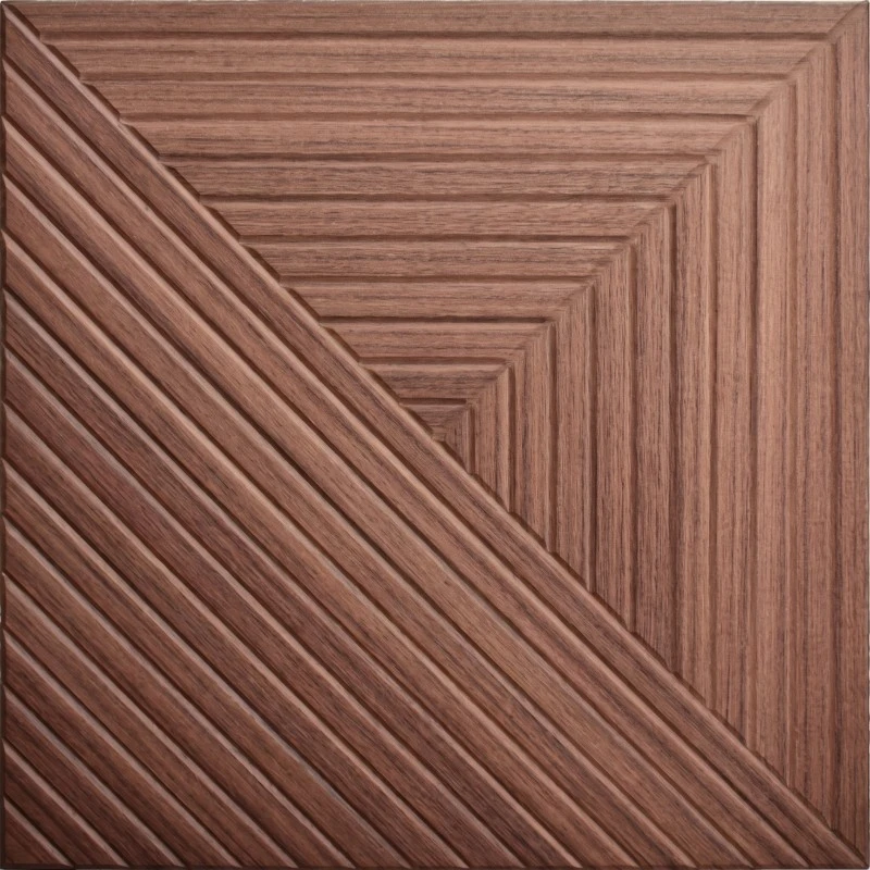Diagonální dřevěný akustický panel s rámem Wonear Luxury Residence