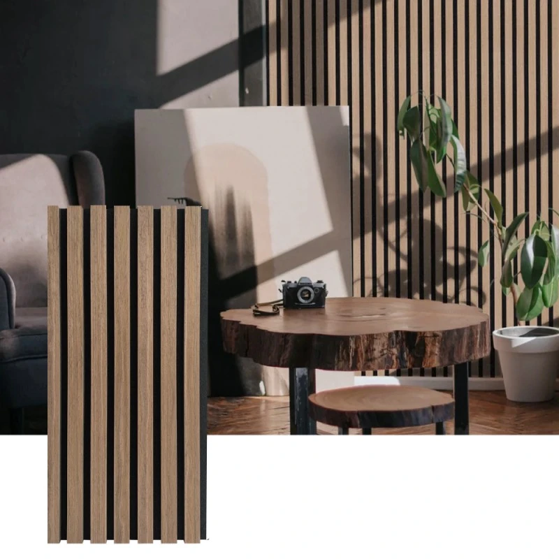 Dřevěný lamelový akustický stěnový panel pro vnitřní pohlcování zvuku