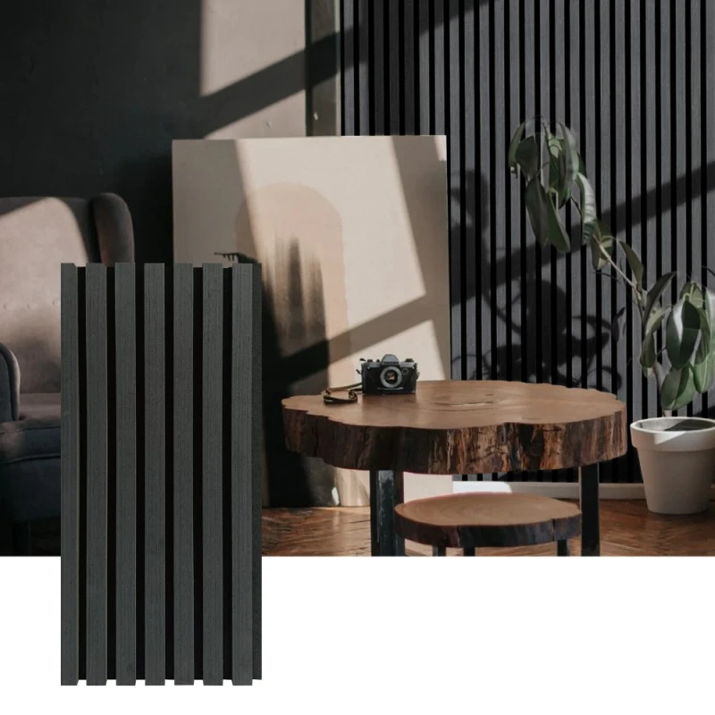 Dřevěný lamelový akustický stěnový panel pro vnitřní pohlcování zvuku